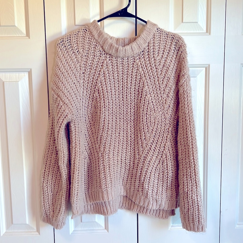 Blush cropped sweater